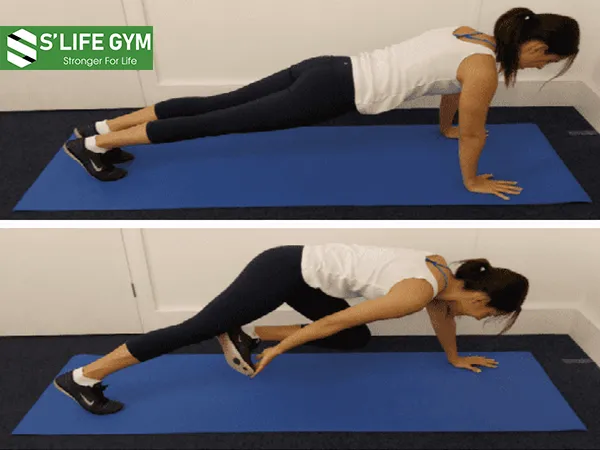 Plank chạm bàn chân (Plank Toe Touch) - Cách tập bụng tại nhà hữu hiệu