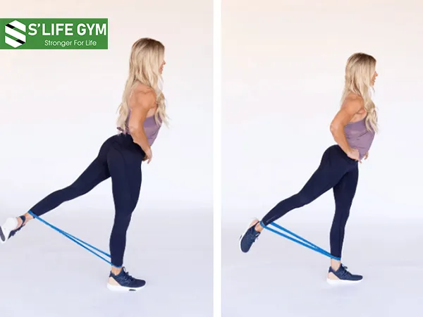 Side Lunge - bài tập với dây mini band hữu hiệu