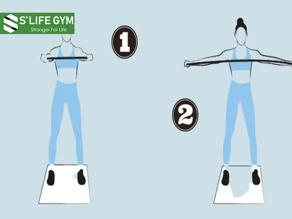 Mở rộng cánh tay (Scapular Flyes) - bài tập cho nữ cùng dây miniband