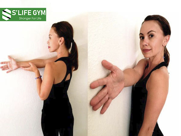 Wall Front Shoulder Stretch